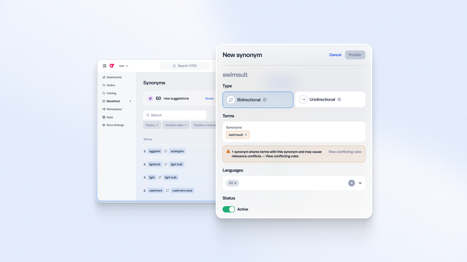 Intelligent Search: Catch synonym conflicts before saving
