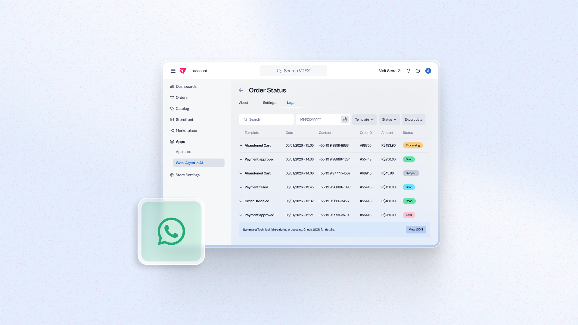 WhatsApp automation logs: Track every message execution