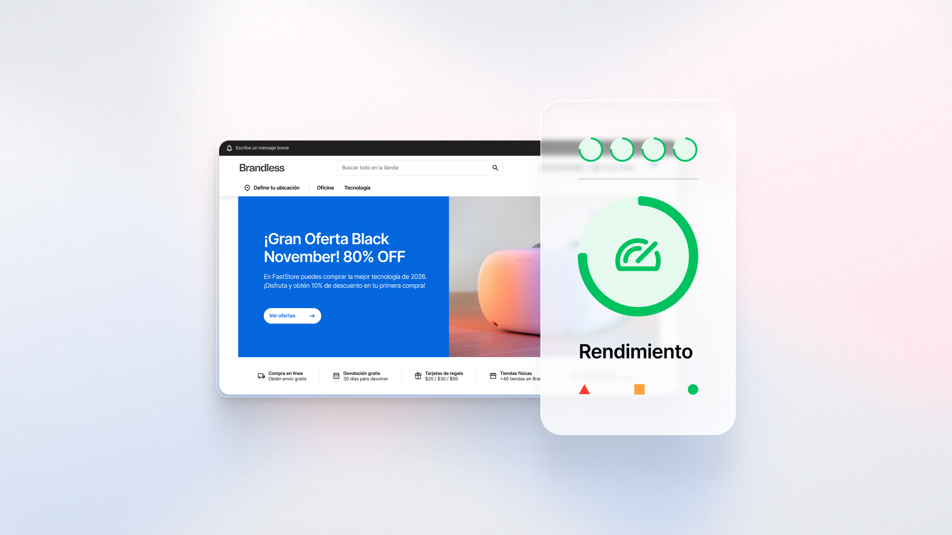 FastStore: Ofrece una navegación más rápida por productos en dispositivos móviles